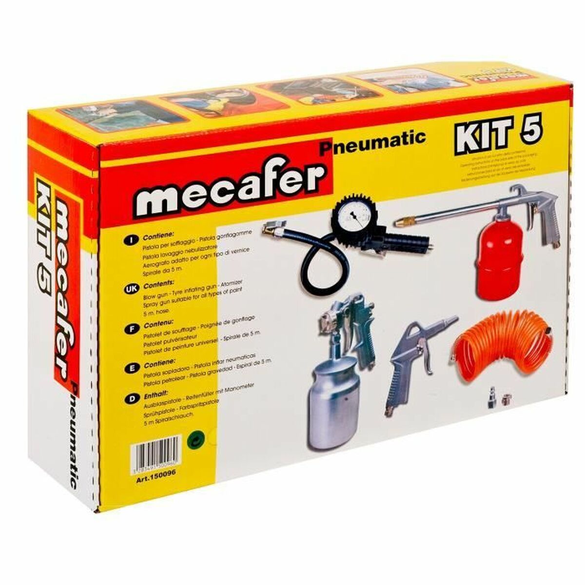 Air compressor accessory kit MECAFER 5 Dele